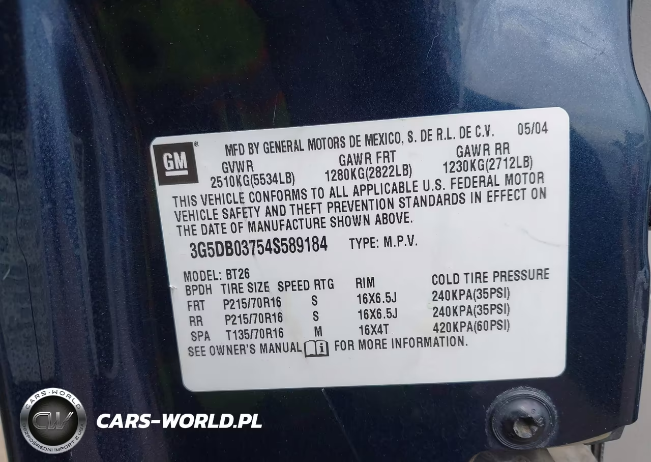2004 Buick Rendezvous Cx VIN:3G5DB03754S589184 - 9