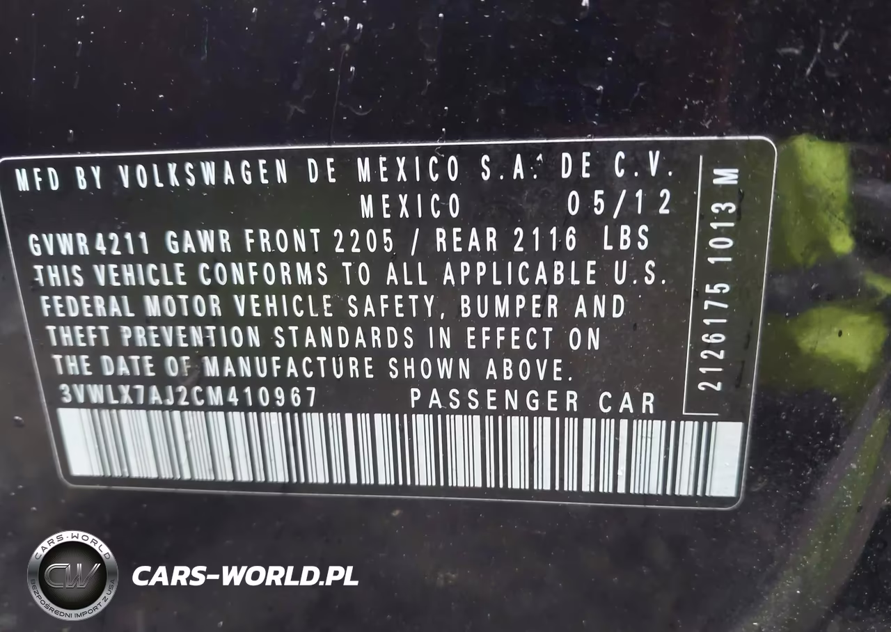 2012 Volkswagen Jetta 2.5L Sel-2.5L Sel Premium VIN:3VWLX7AJ2CM410967 - 9