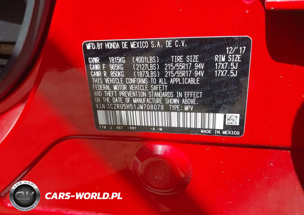 2018 Honda Hr-V Ex VIN:3CZRU5H51JM708078 - 9