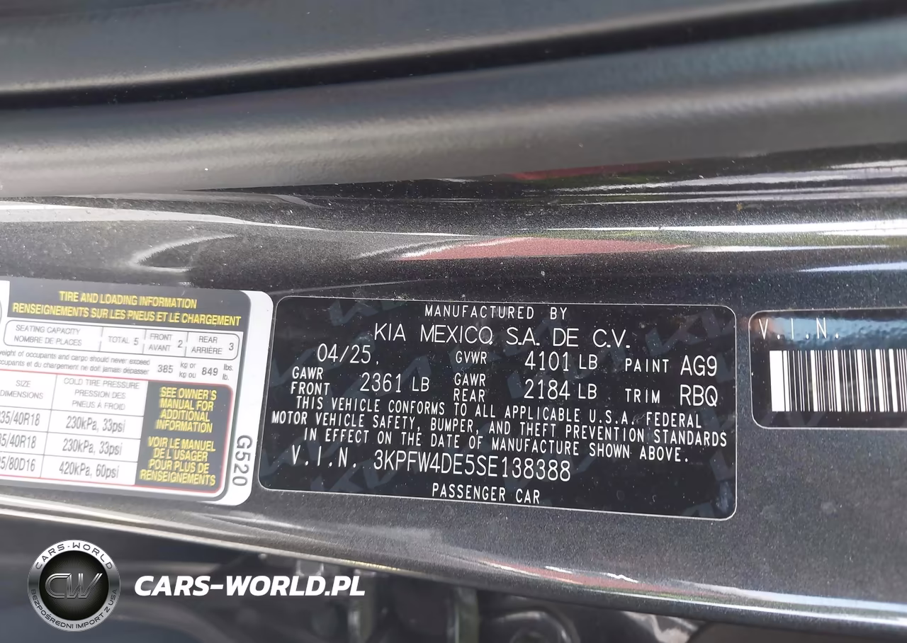 2025 Kia K4 Gt-Line VIN:3KPFW4DE5SE138388 - 9