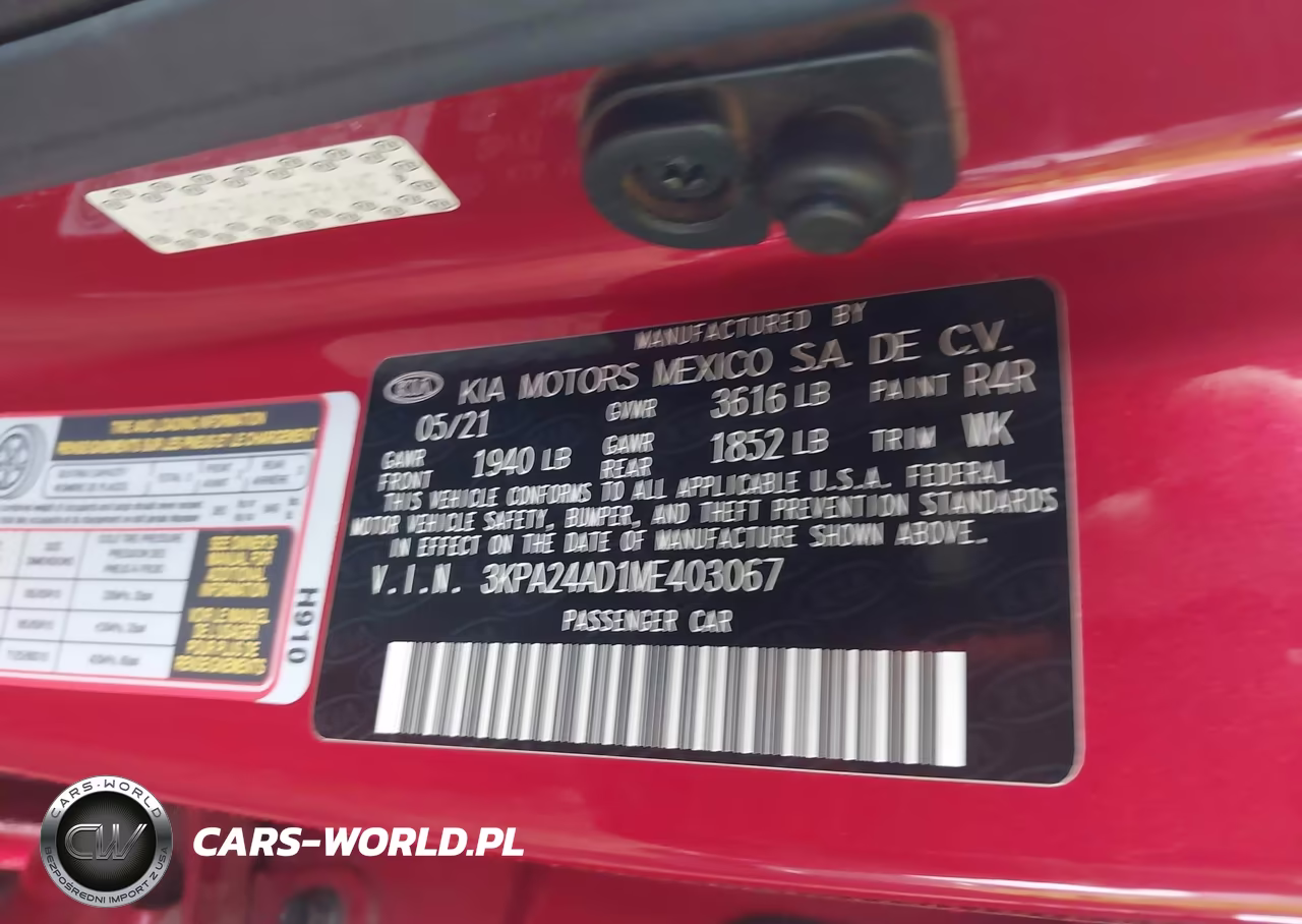 2021 Kia Rio S VIN:3KPA24AD1ME403067 - 9