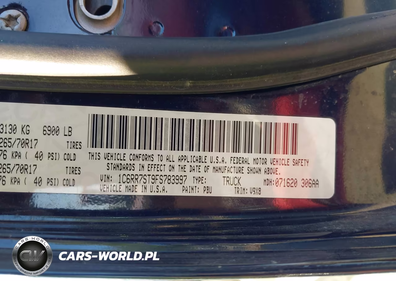 2015 Ram 1500 Tradesman VIN:1C6RR7ST9FS783997 - 9