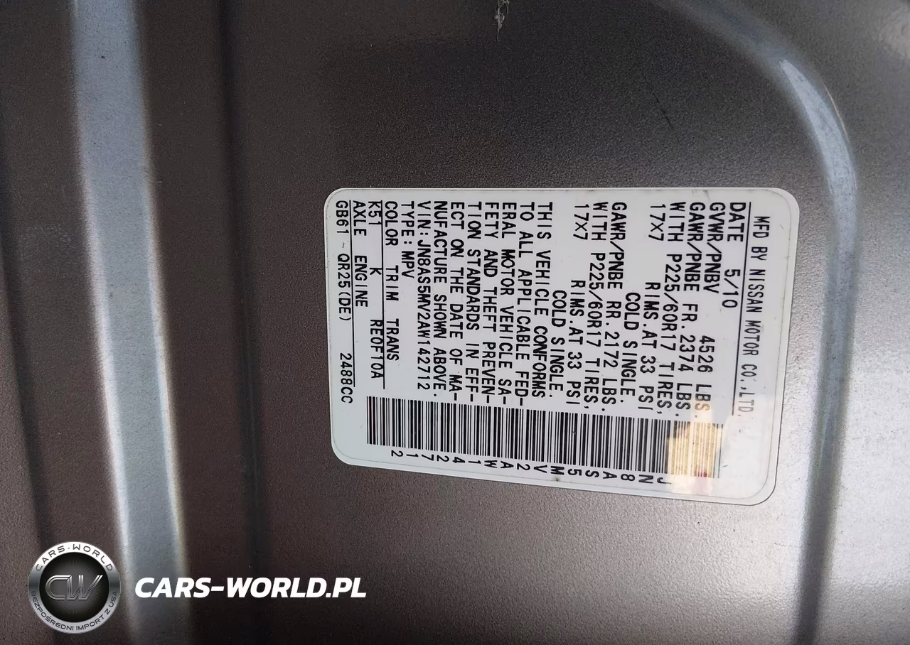 2010 Nissan Rogue Sl VIN:JN8AS5MV2AW142712 - 9