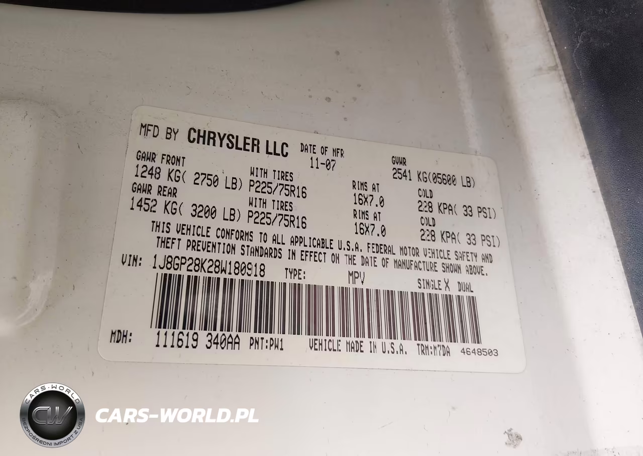 2008 Jeep Liberty Sport VIN:1J8GP28K28W180918 - 9