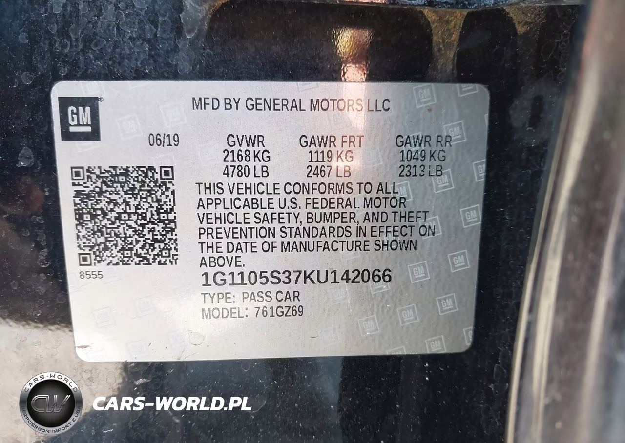 2019 Chevrolet Impala Premier VIN:1G1105S37KU142066 - 9