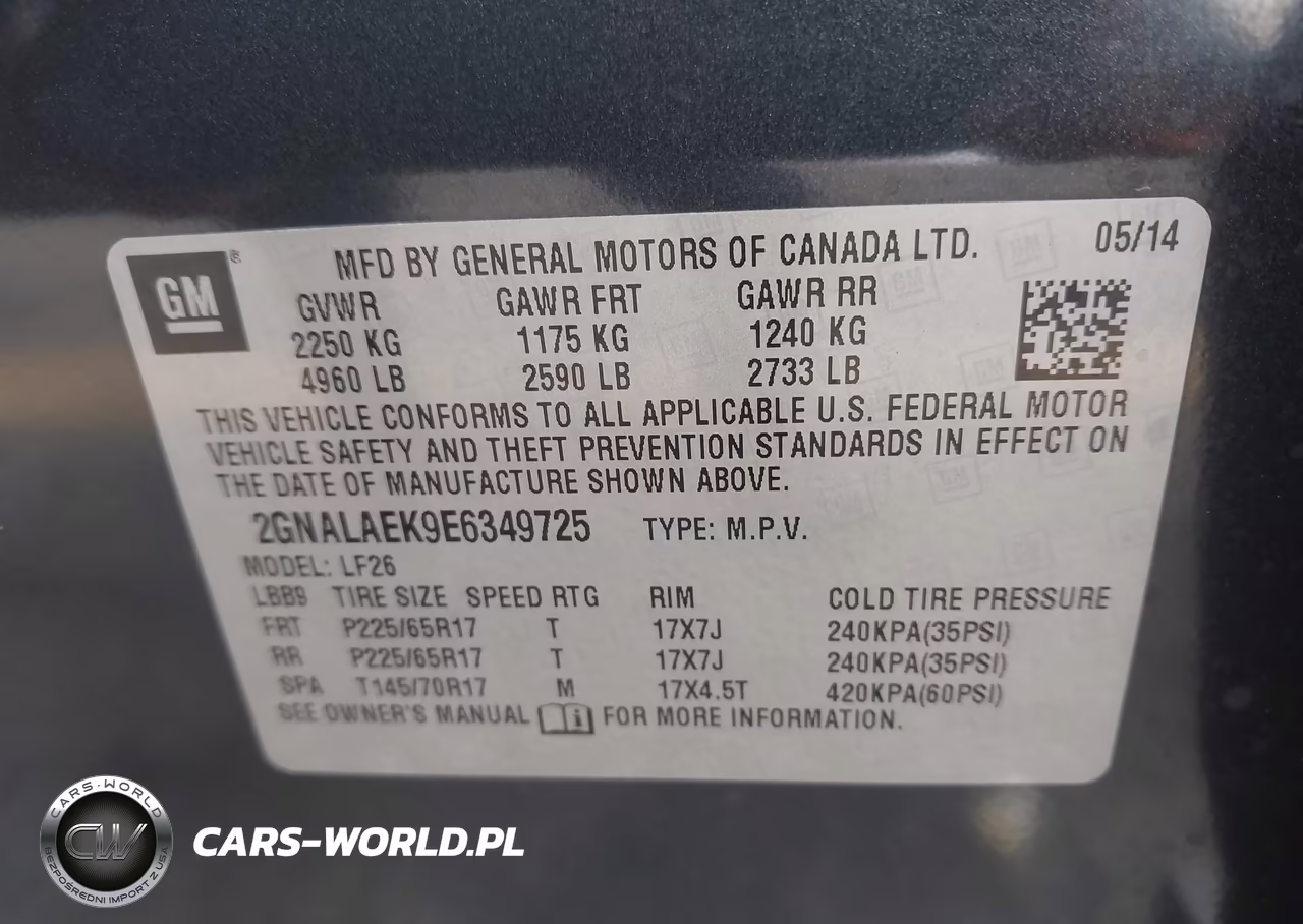 2014 Chevrolet Equinox Ls VIN:2GNALAEK9E6349725 - 9