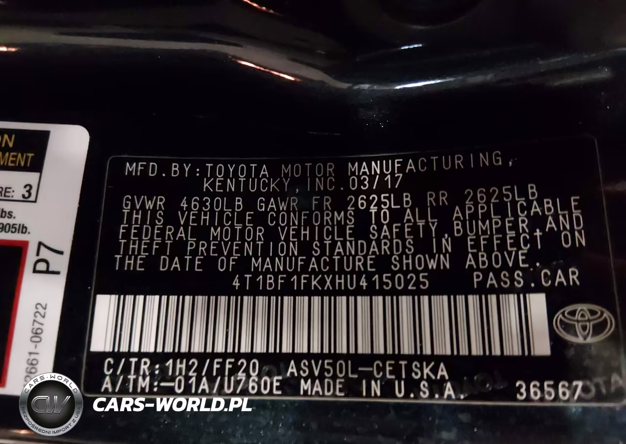 2017 Toyota Camry Se VIN:4T1BF1FKXHU415025 - 9