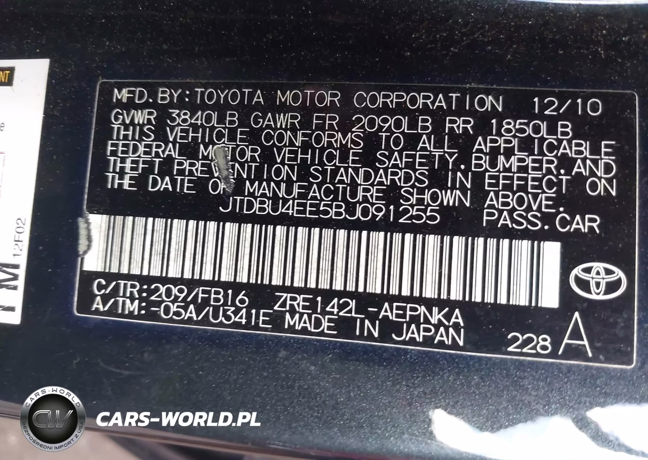 2011 Toyota Corolla Le VIN:JTDBU4EE5BJ091255 - 9