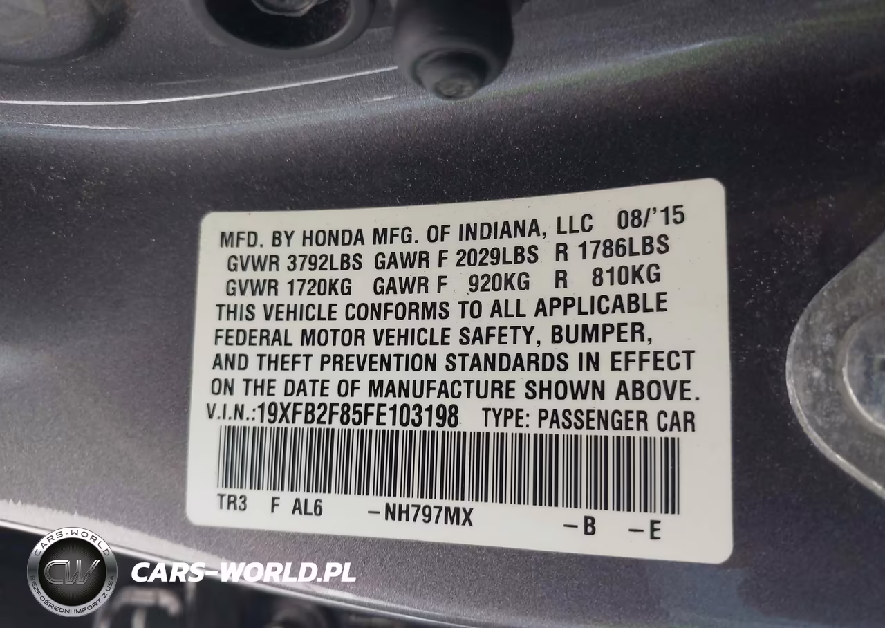 2015 Honda Civic Ex VIN:19XFB2F85FE103198 - 9