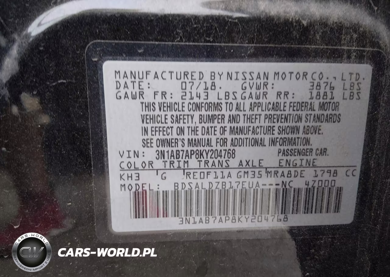 2019 Nissan Sentra Sv VIN:3N1AB7AP8KY204768 - 9