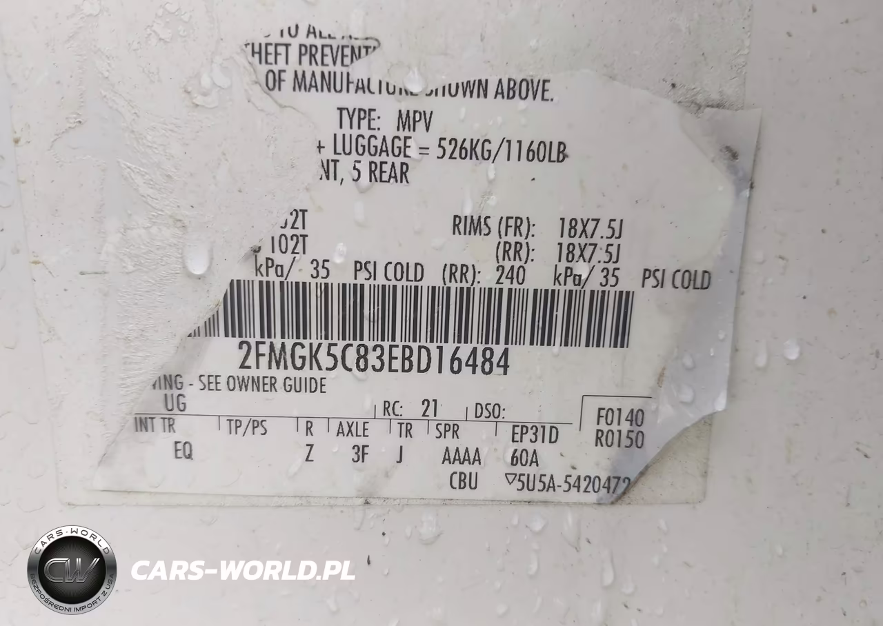 2014 Ford Flex Sel VIN:2FMGK5C83EBD16484 - 9