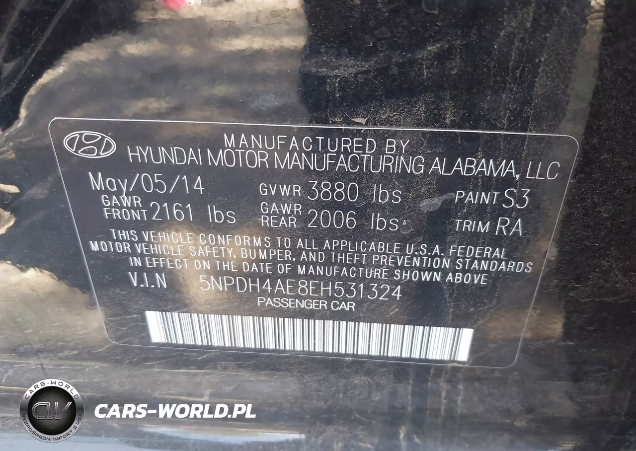 2014 Hyundai Elantra Se VIN:5NPDH4AE8EH531324 - 9