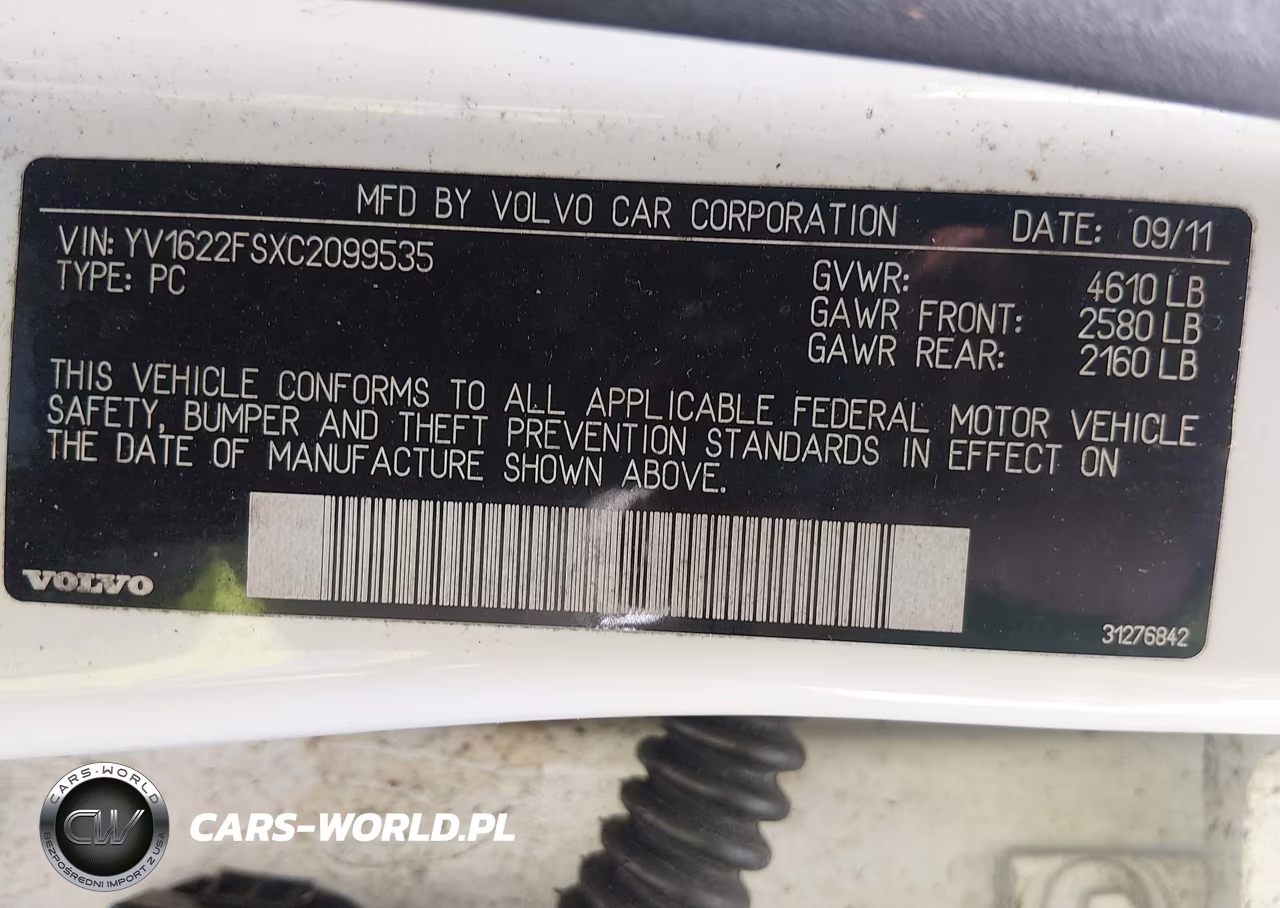 2012 Volvo S60 T5 VIN:YV1622FSXC2099535 - 9