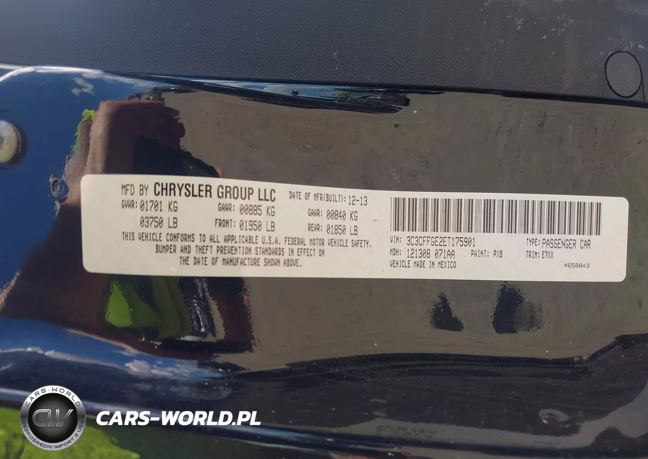 2014 Fiat 500E Battery Electric VIN:3C3CFFGE2ET175901 - 9