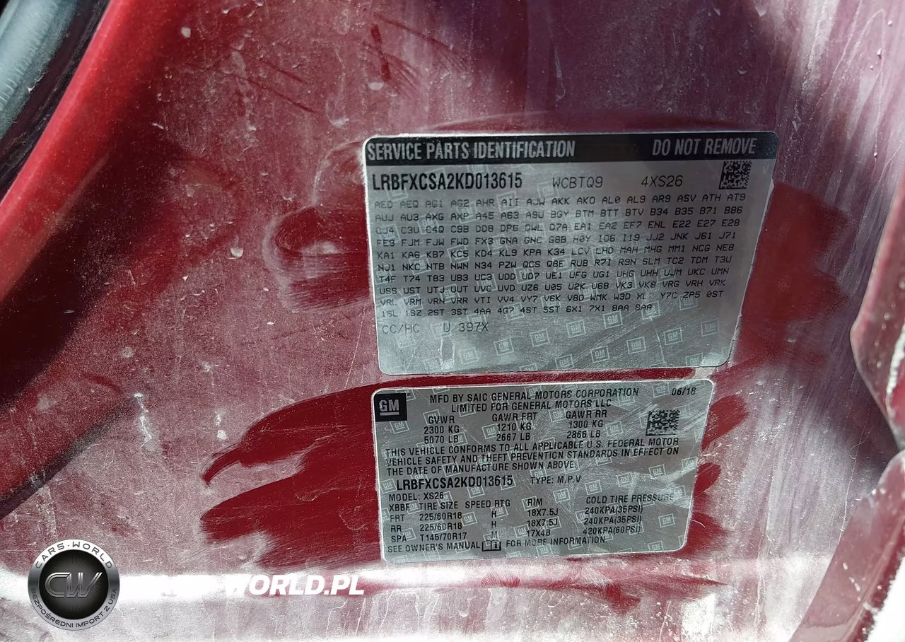 2019 Buick Envision Fwd Essence VIN:LRBFXCSA2KD013615 - 9