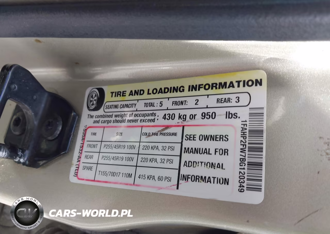 2011 Ford Taurus Limited VIN:1FAHP2FW7BG120349 - 9