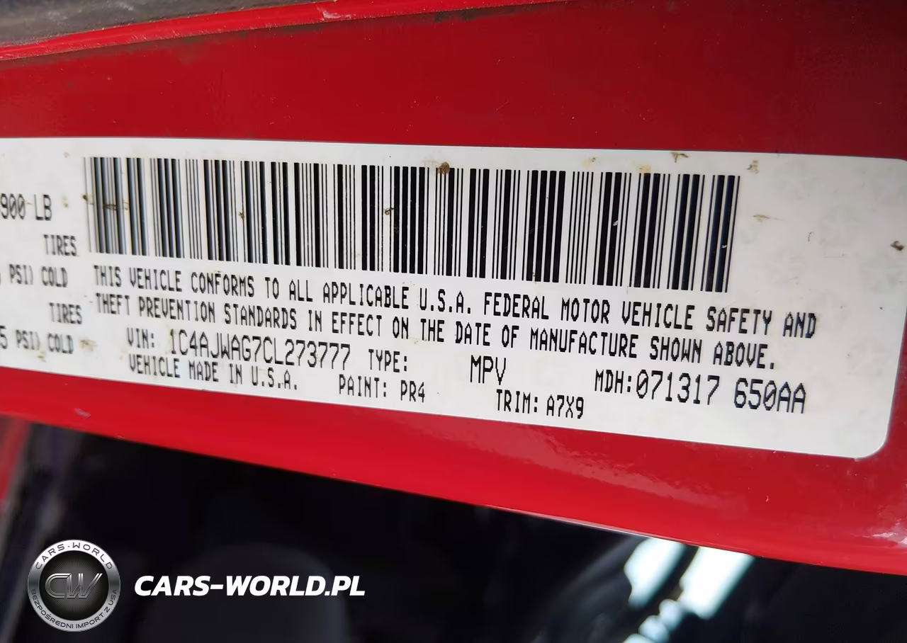 2012 Jeep Wrangler Sport VIN:1C4AJWAG7CL273777 - 9
