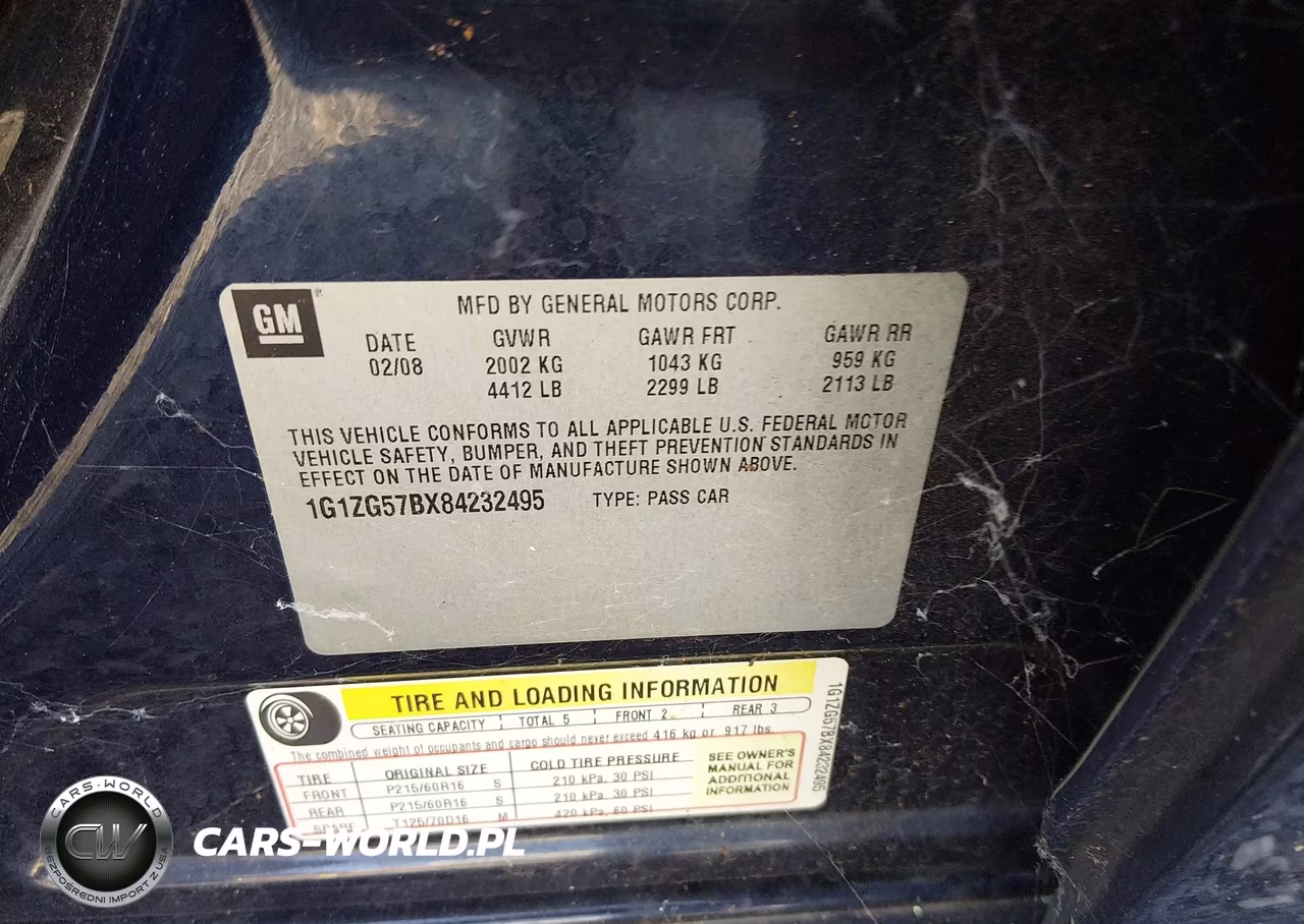 2008 Chevrolet Malibu Ls W-1Fl VIN:1G1ZG57BX84232495 - 9