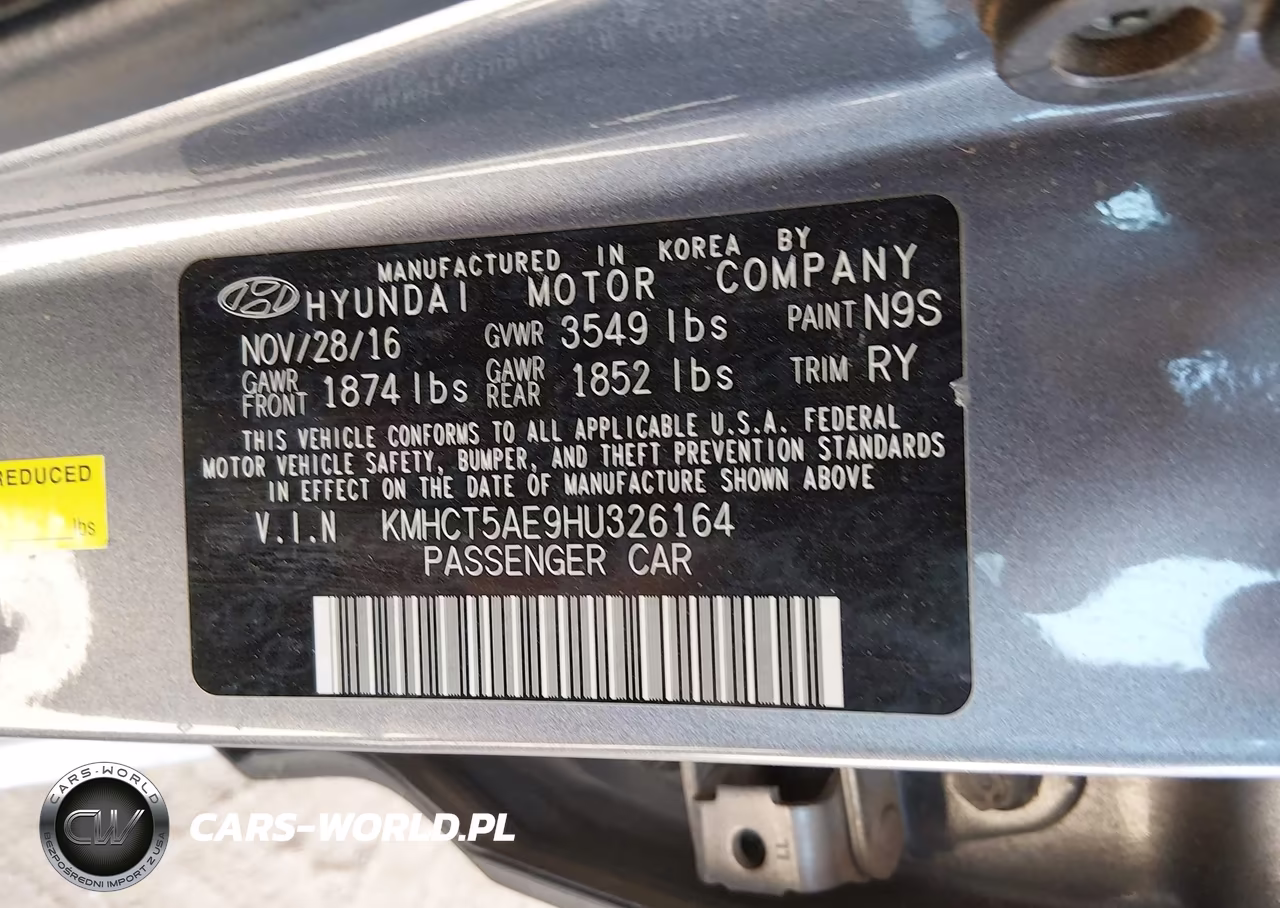 2017 Hyundai Accent Se VIN:KMHCT5AE9HU326164 - 9