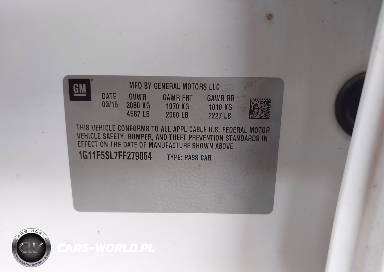 2015 Chevrolet Malibu 1Lz VIN:1G11F5SL7FF279064 - 9