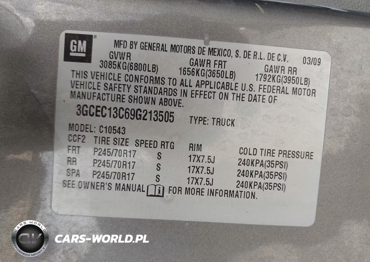 2009 Chevrolet Silverado 1500 Work Truck VIN:3GCEC13C69G213505 - 9