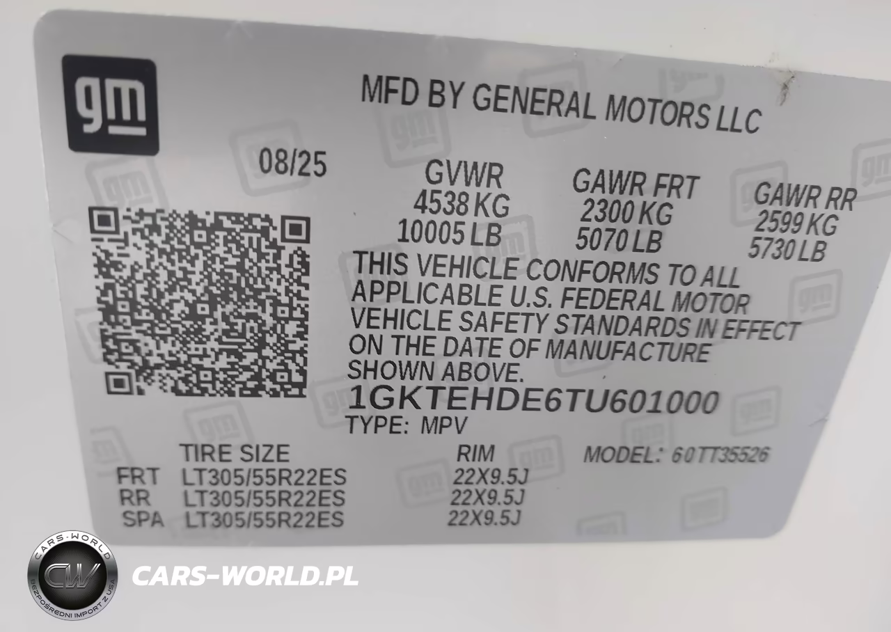 2026 GMC Hummer Ev Suv 2X 4Wd VIN:1GKTEHDE6TU601000 - 8