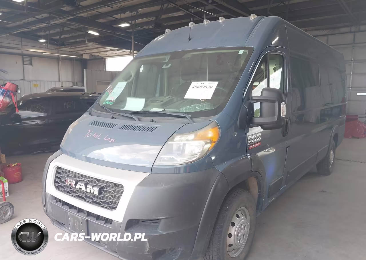 2019 Ram Promaster 3500 Cargo Van High Roof 159 Wb Ext VIN:3C6URVJGXKE555278 - 2