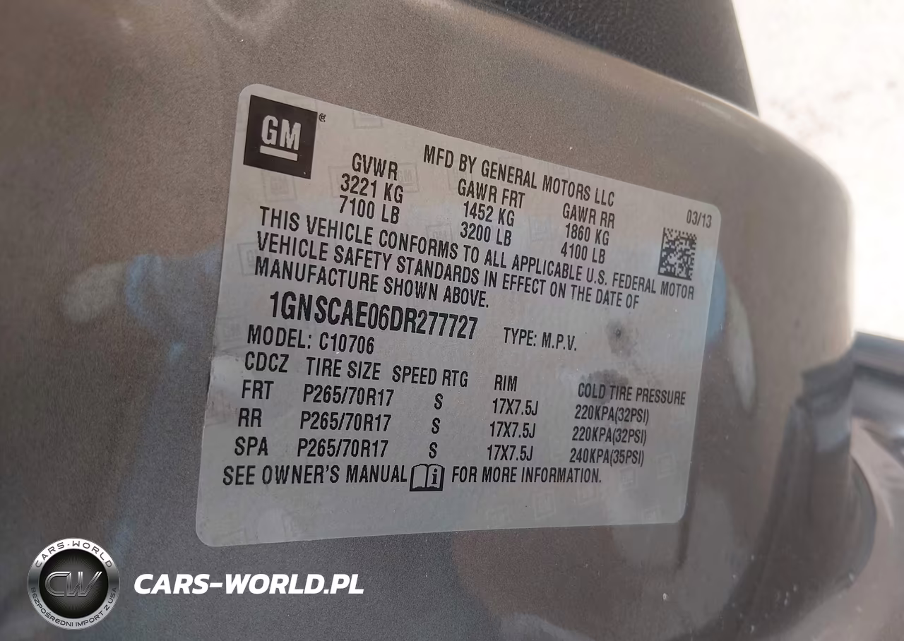 2013 Chevrolet Tahoe Ls VIN:1GNSCAE06DR277727 - 9