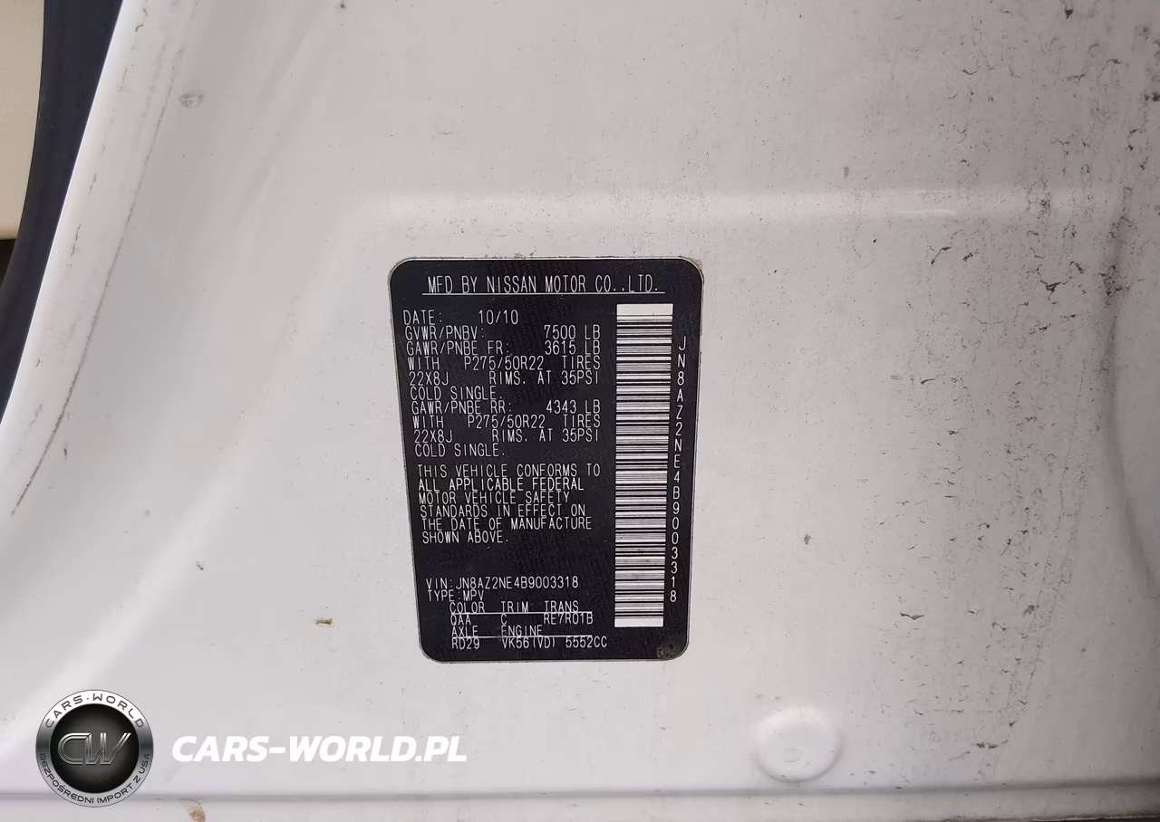 2011 Infiniti Qx56 VIN:JN8AZ2NE4B9003318 - 9