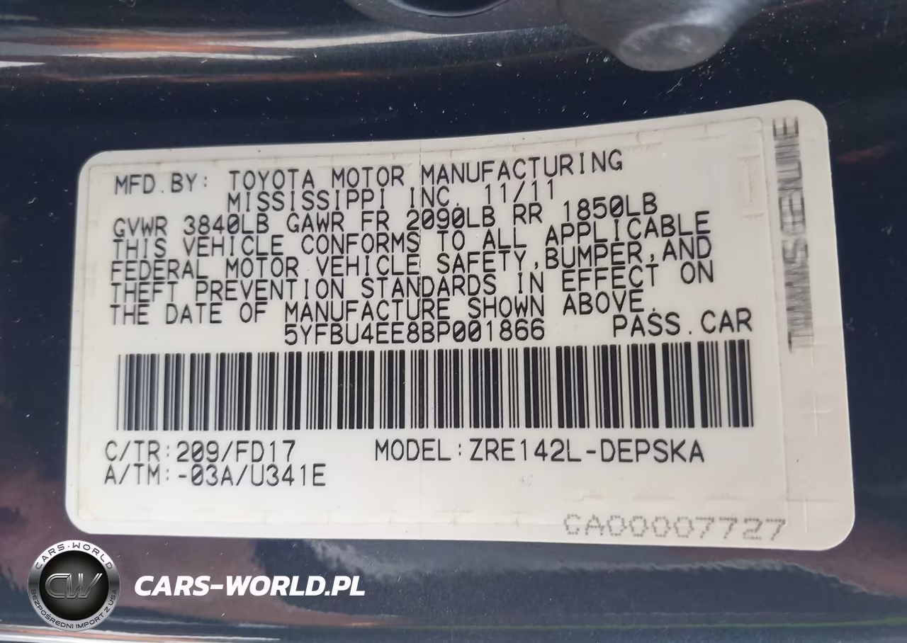 2011 Toyota Corolla S VIN:5YFBU4EE8BP001866 - 9