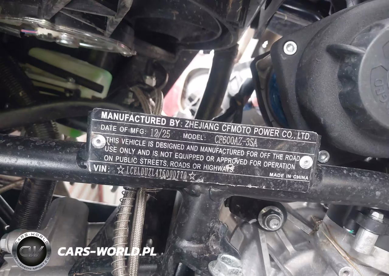 2026 Cf Moto Cforce 600 VIN:LCELDUZL4T6000770 - 10