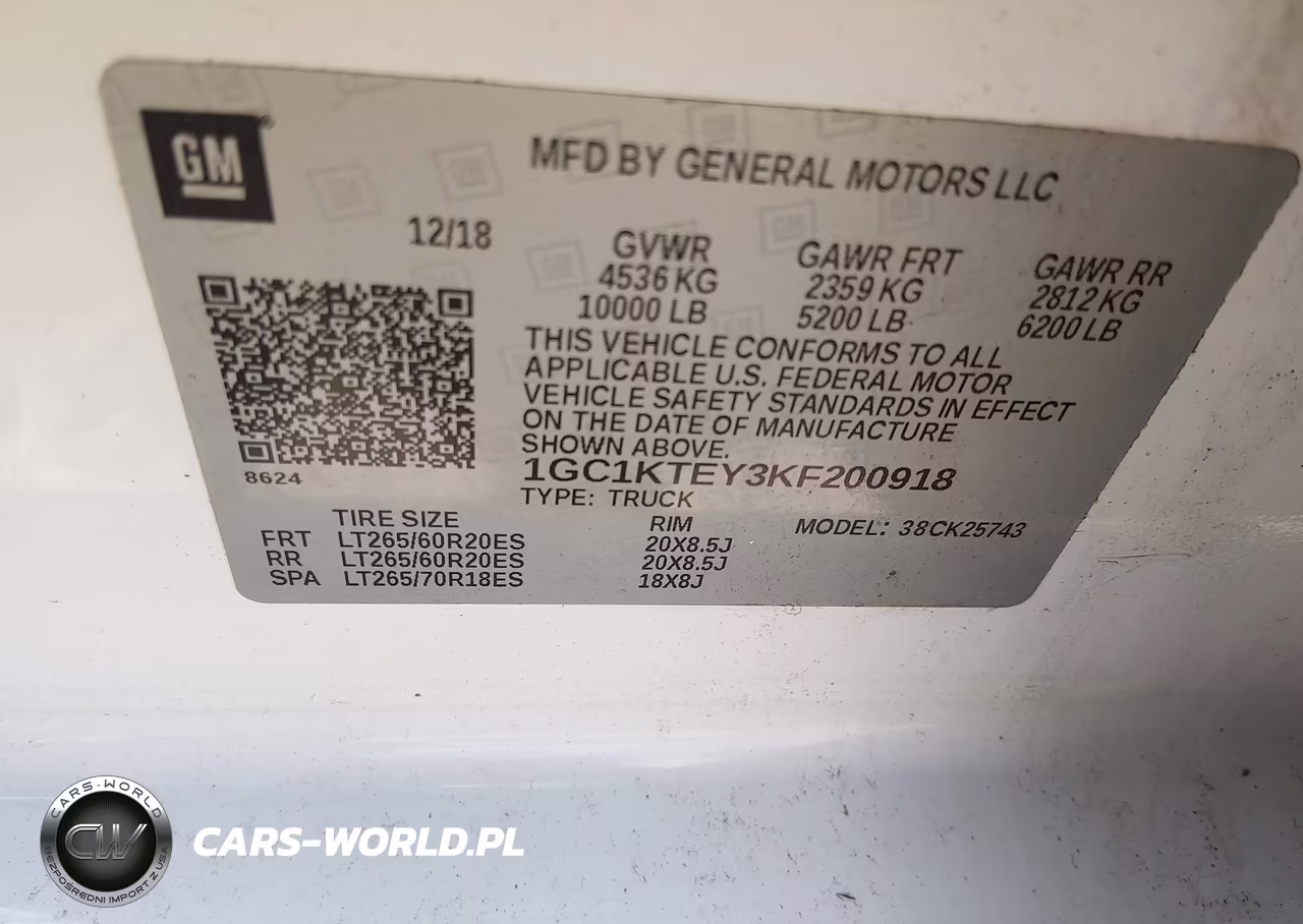 2019 Chevrolet Silverado 2500Hd Ltz VIN:1GC1KTEY3KF200918 - 9