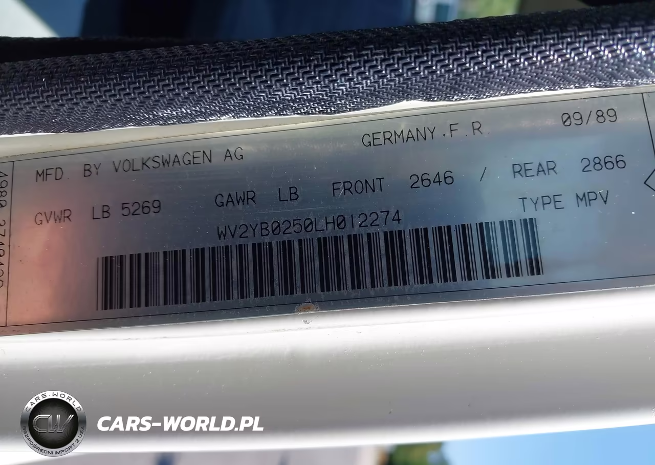 1990 Volkswagen Vanagon Bus VIN:WV2YB0250LH012274 - 9