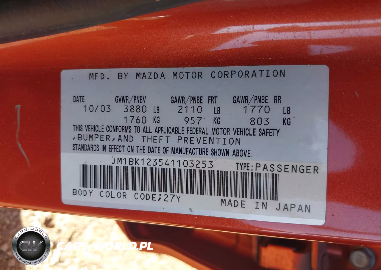 2004 Mazda Mazda3 S VIN:JM1BK123541103253 - 9