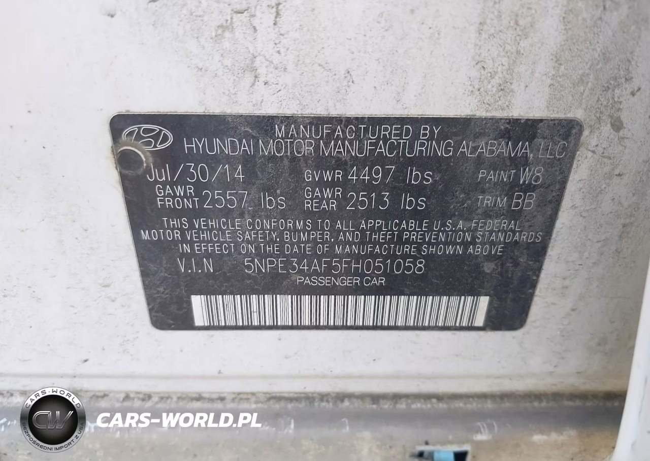 2015 Hyundai Sonata Limited VIN:5NPE34AF5FH051058 - 9