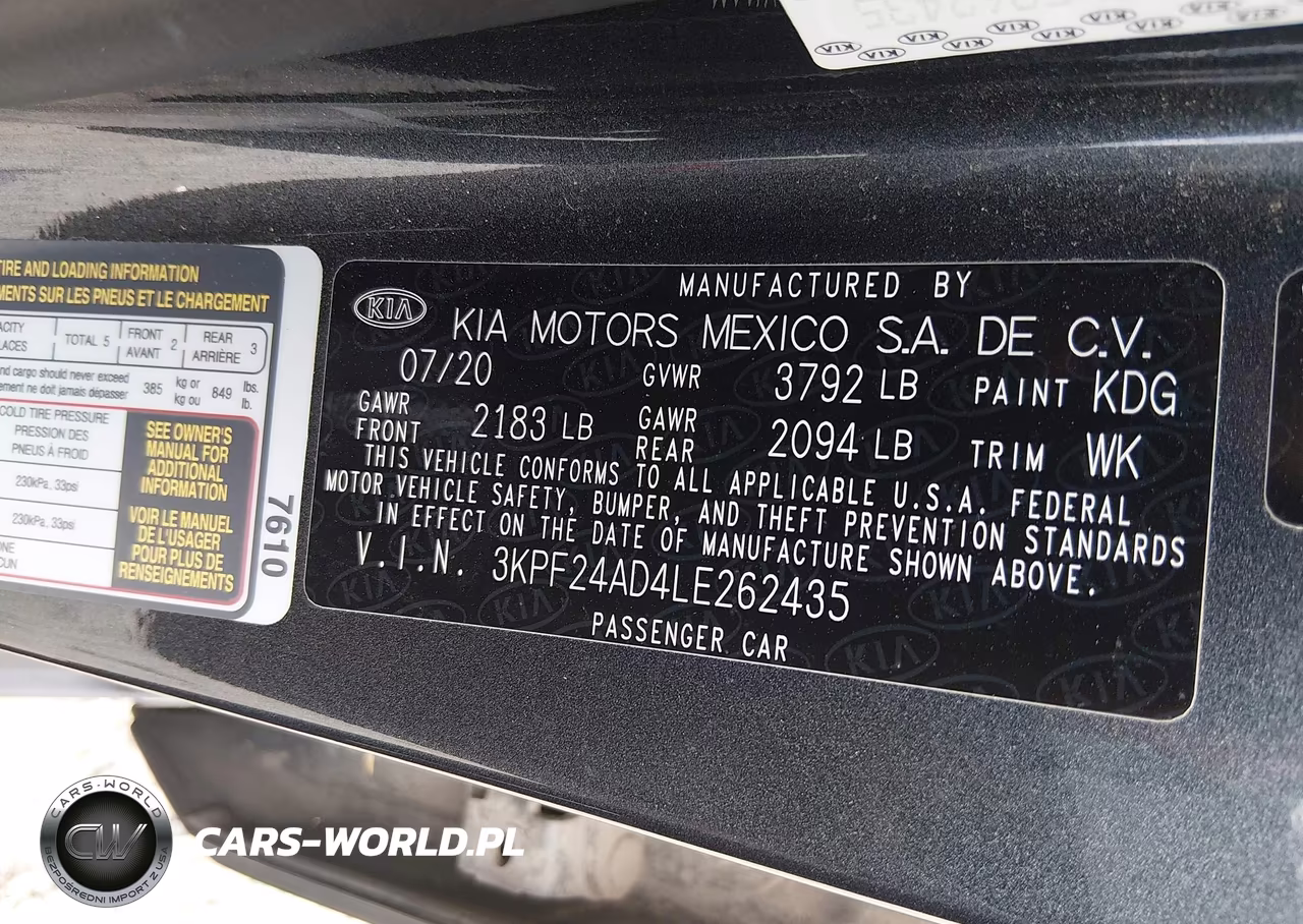 2020 Kia Forte Lxs VIN:3KPF24AD4LE262435 - 9