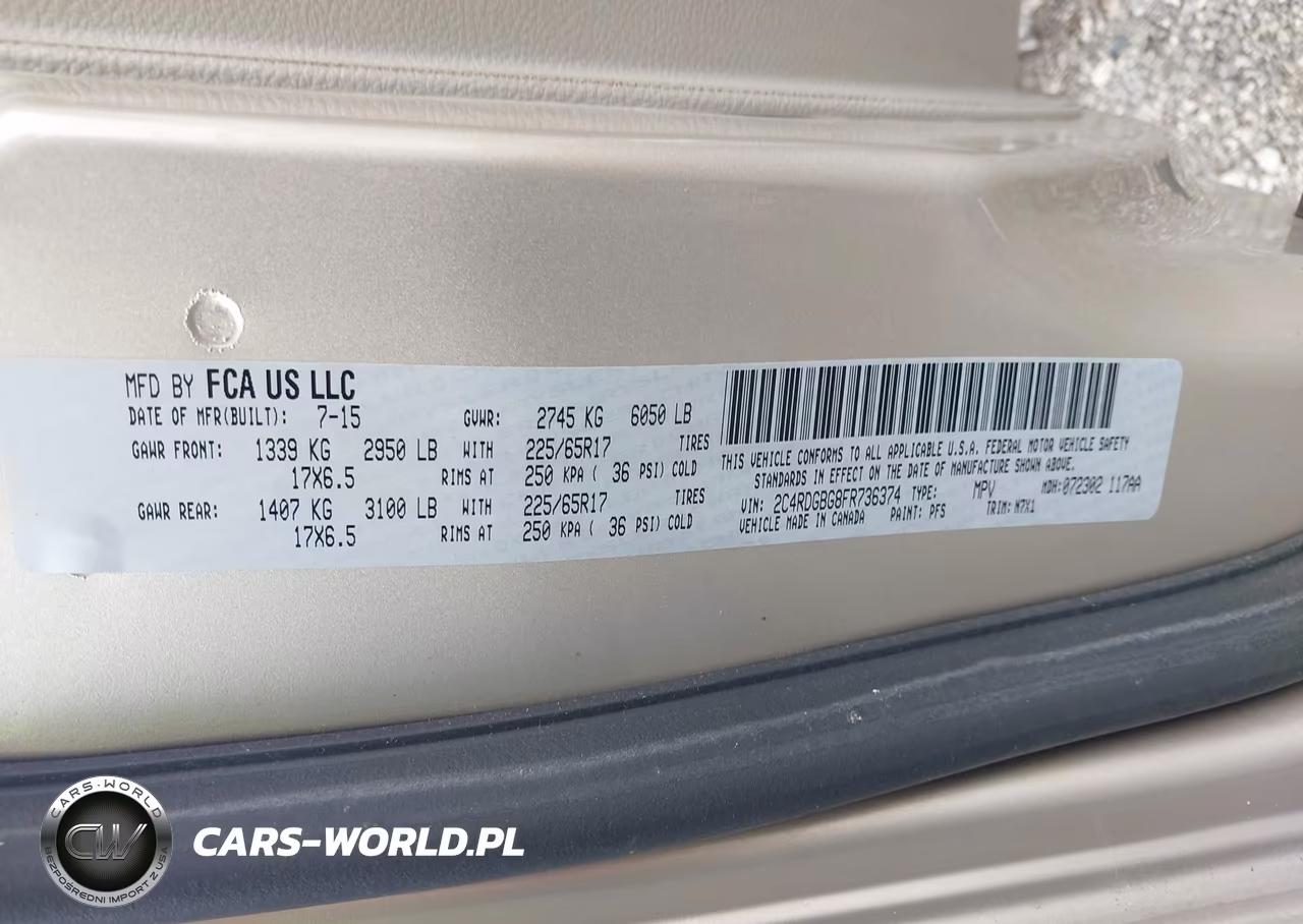 2015 Dodge Grand Caravan Se Plus VIN:2C4RDGBG8FR736374 - 9