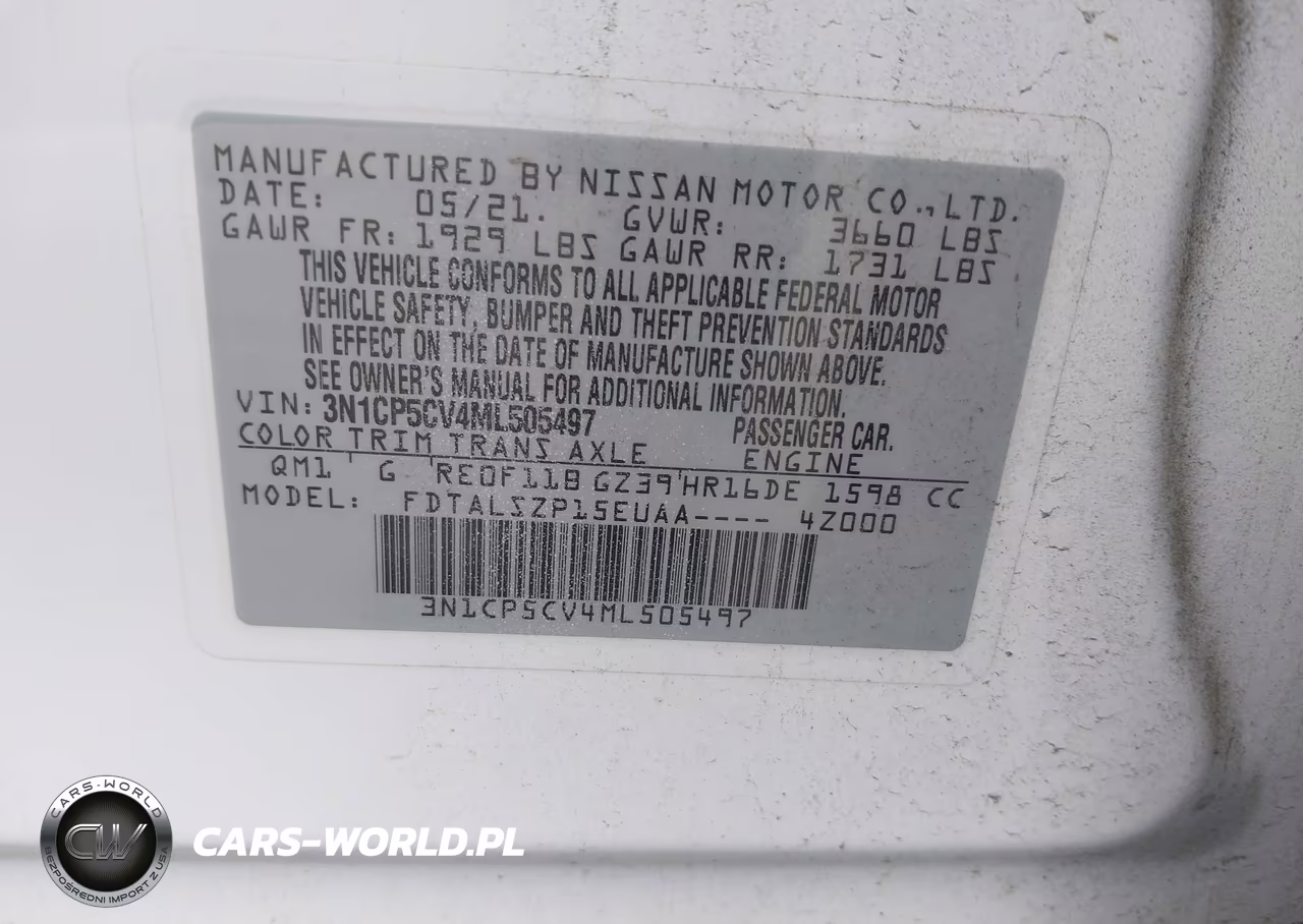 2021 Nissan Kicks Sv Xtronic Cvt VIN:3N1CP5CV4ML505497 - 9