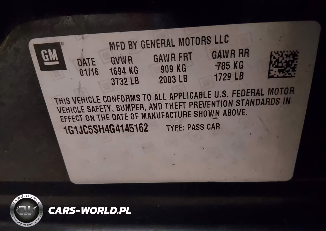 2016 Chevrolet Sonic Lt Auto VIN:1G1JC5SH4G4145162 - 9