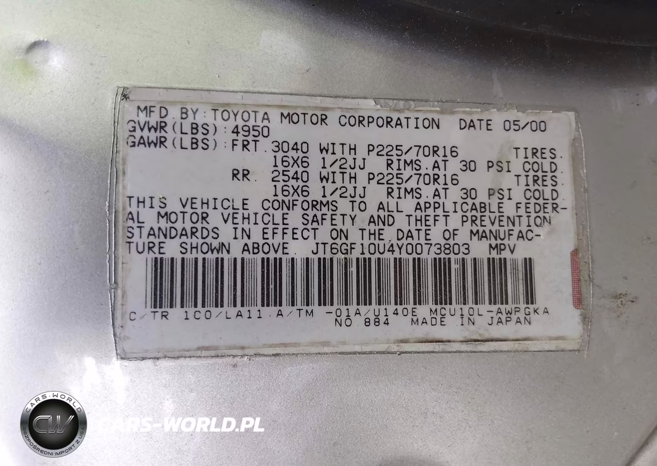 2000 Lexus Rx 300 VIN:JT6GF10U4Y0073803 - 9
