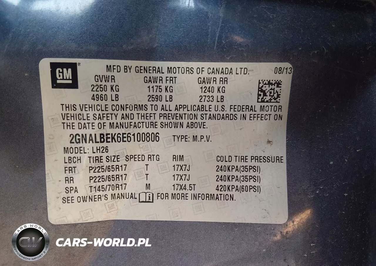 2014 Chevrolet Equinox Lt VIN:2GNALBEK6E6100806 - 9