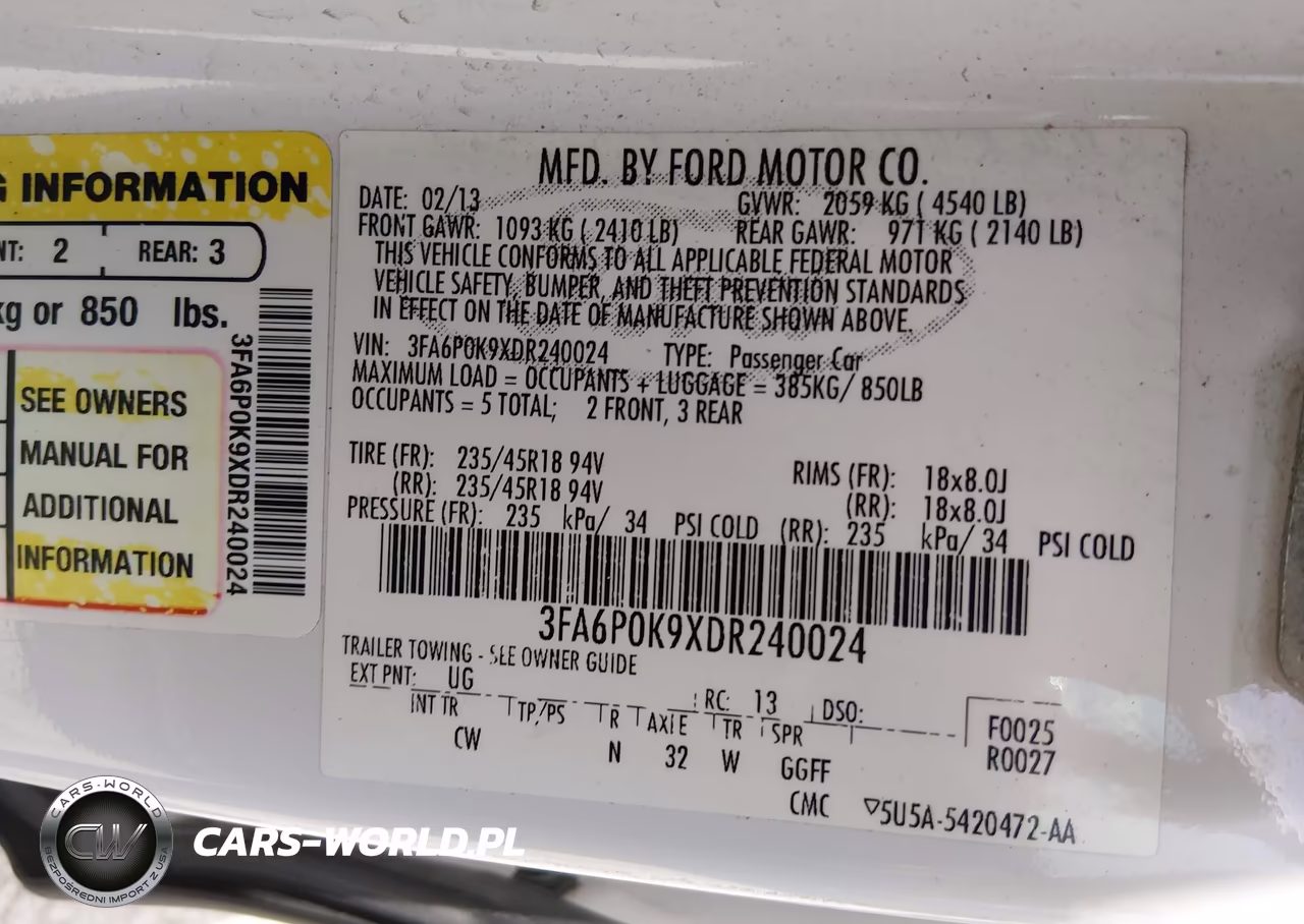 2013 Ford Fusion Titanium VIN:3FA6P0K9XDR240024 - 9