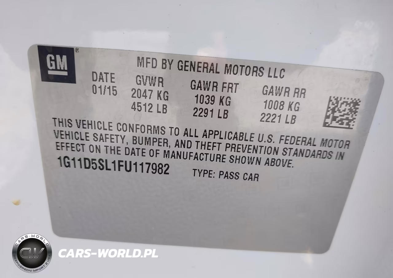 2015 Chevrolet Malibu 2Lt VIN:1G11D5SL1FU117982 - 9