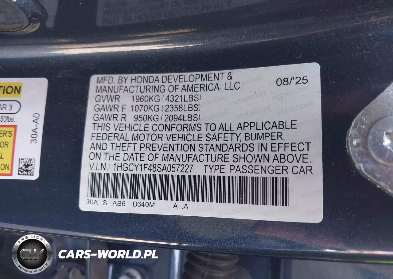 2025 Honda Accord Se VIN:1HGCY1F48SA057227 - 9