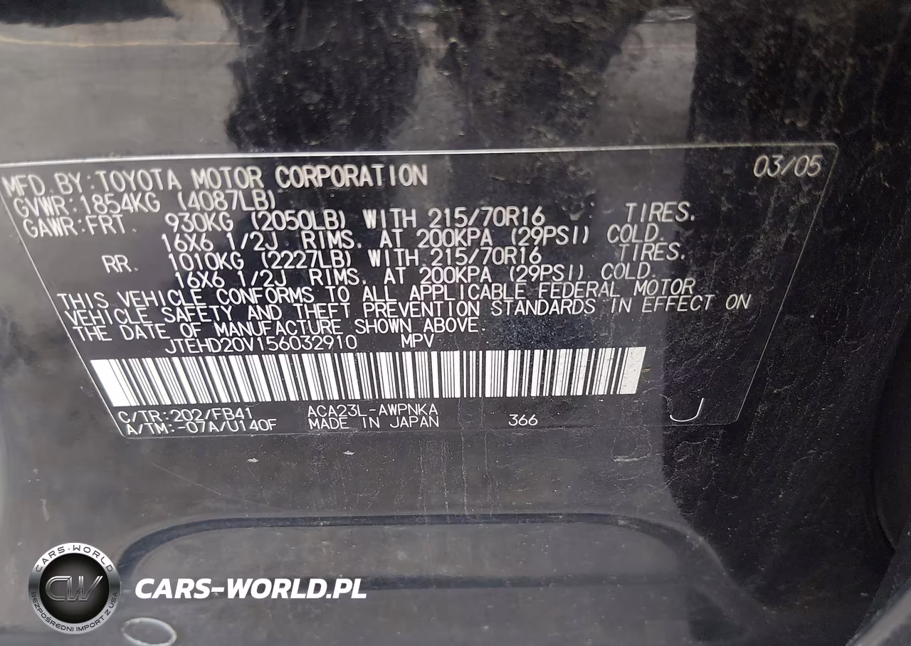 2005 Toyota Rav4 VIN:JTEHD20V156032910 - 9