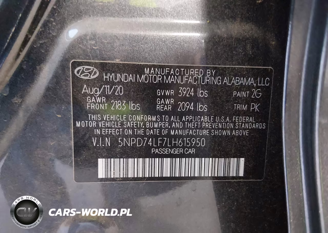 2020 Hyundai Elantra Se VIN:5NPD74LF7LH615950 - 9