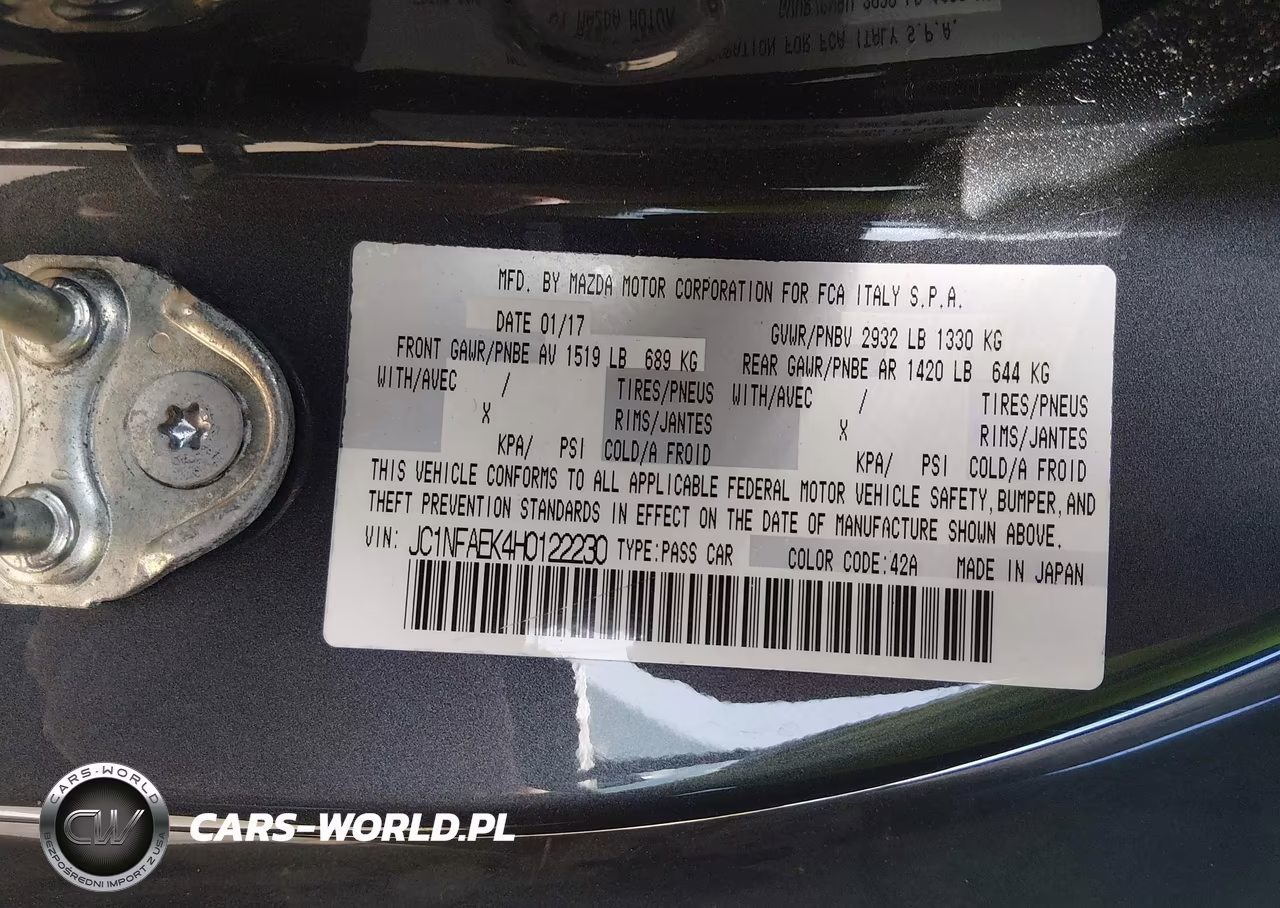 2017 Fiat 124 Spider Classica VIN:JC1NFAEK4H0122230 - 9