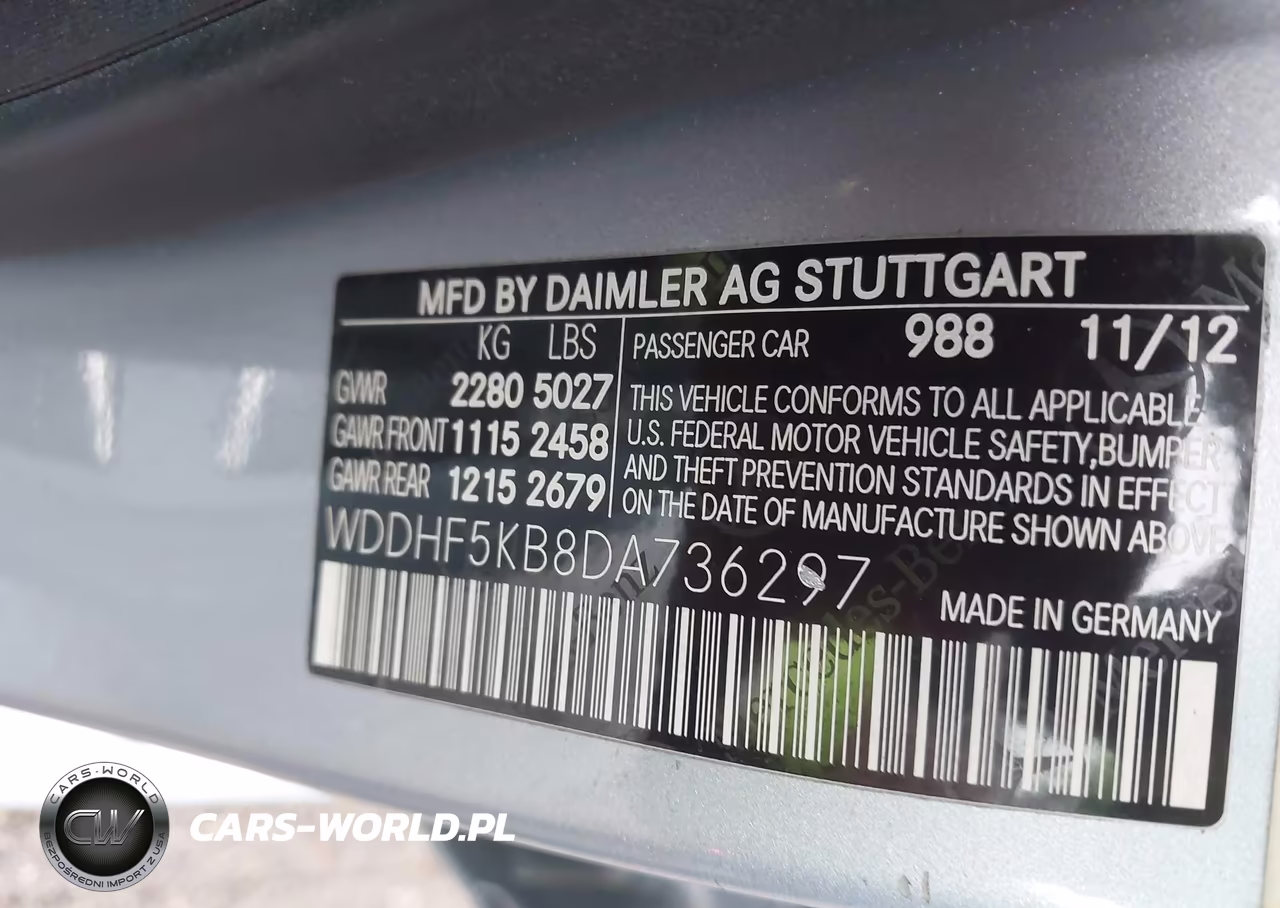 2013 Mercedes-Benz E 350 VIN:WDDHF5KB8DA736297 - 9