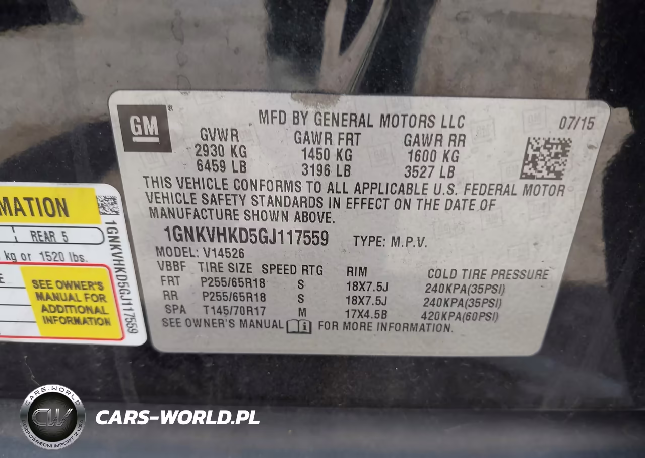 2016 Chevrolet Traverse Lt VIN:1GNKVHKD5GJ117559 - 9
