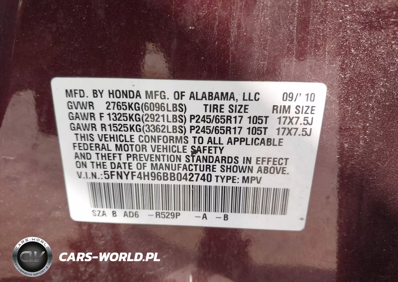 2011 Honda Pilot Touring VIN:5FNYF4H96BB042740 - 9